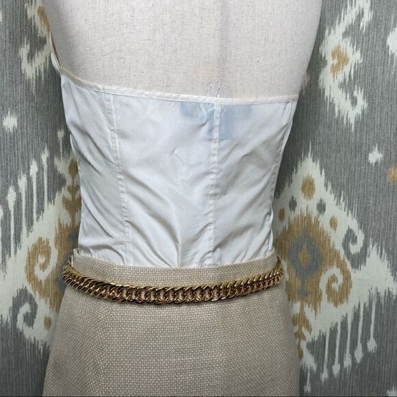 Ralph Lauren Sand Silk Nailhead Weave Pencil Skirt - Picture 14 of 16